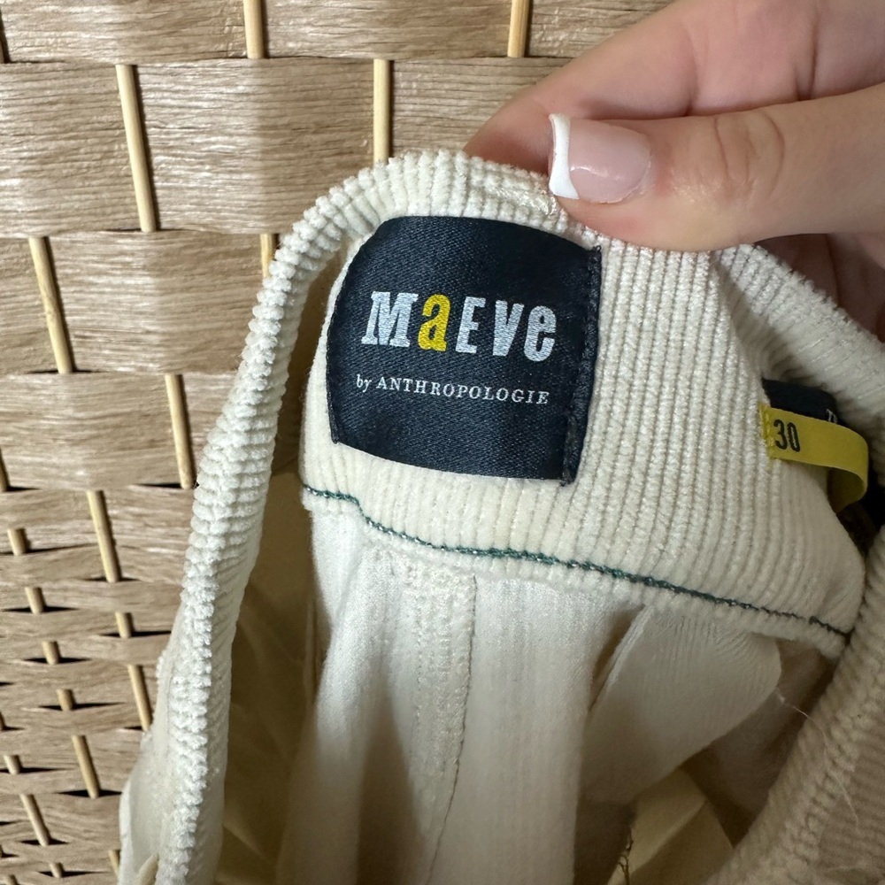 Anthropologie Maeve The Colette Corduroy Crop Wide-Leg Pants - Size 30 - Picture 8 of 12